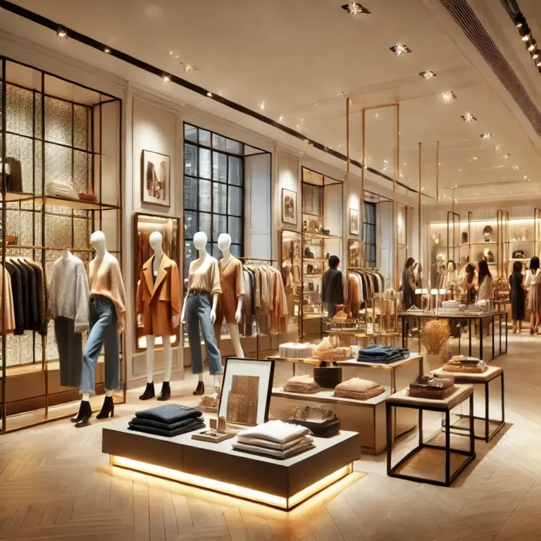 Fashion retail store showcasing clothing and accessories