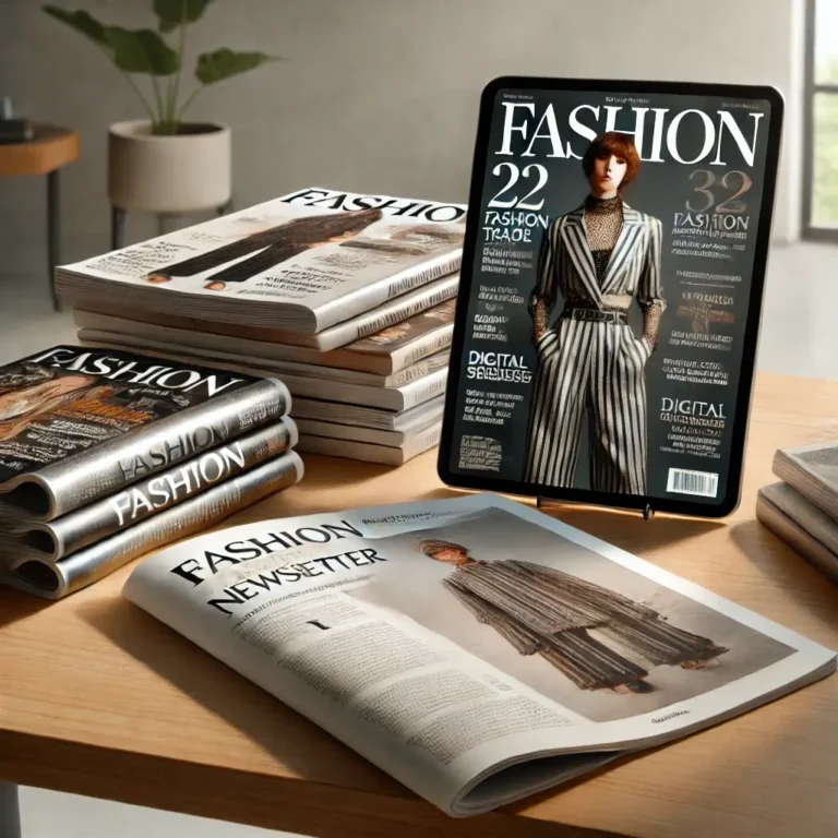 A desk with various fashion trade magazines, showcasing essential resources for industry professionals.