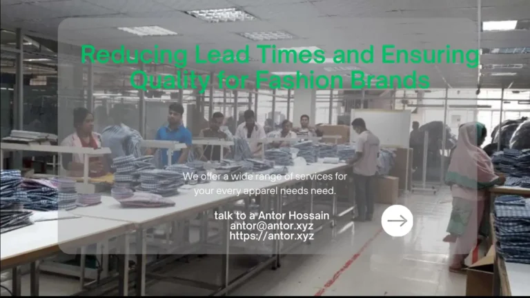 Modern apparel production line ensuring fast lead times and high-quality garment