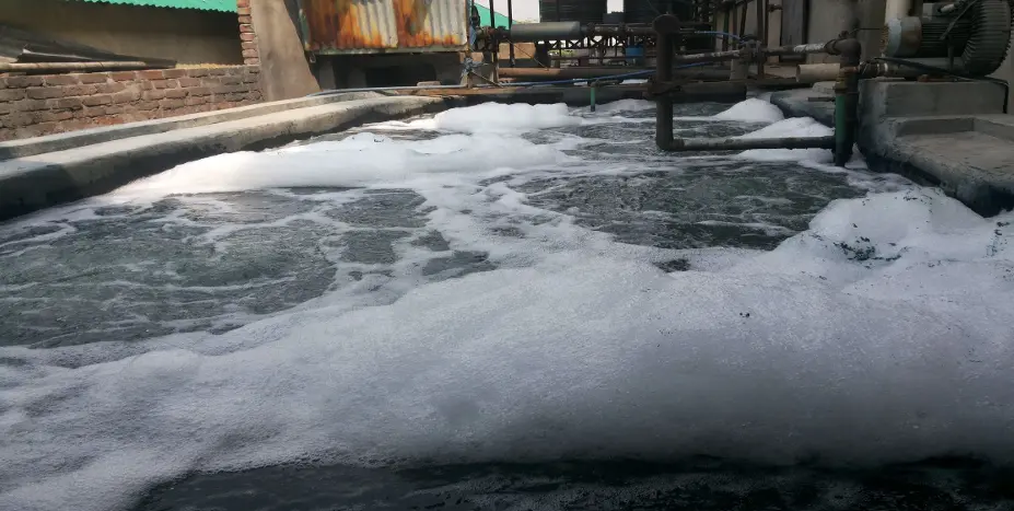 Effluent treatment process in a textile manufacturing facility