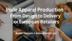 Inside apparel production process from design to delivery for European retailers
